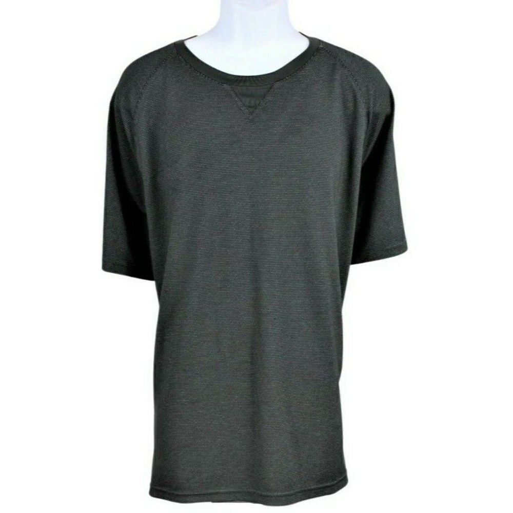 T-Shirt Short Sleeve Crew Neck Casual Dot Pattern Gray Champion Men's Size 2XL
